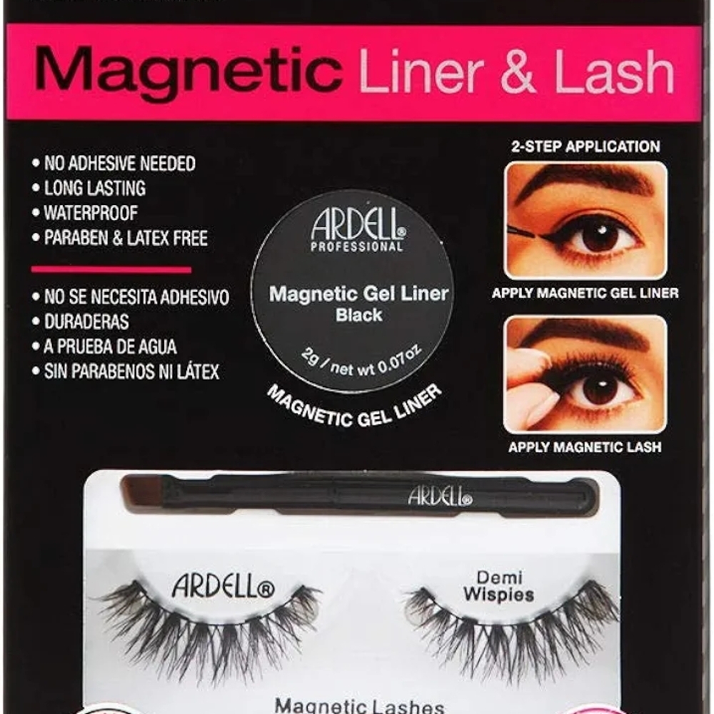 Ardell Magnetic Lash & Liner Demi Wispies, 1 Count, Women Beautiful Eyelashes.